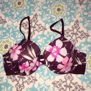 Flowered PINK bra
